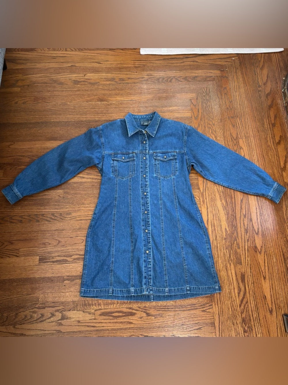 Vintage Liz Claiborne Denim Shirtdress - Snap buttons - Size 10